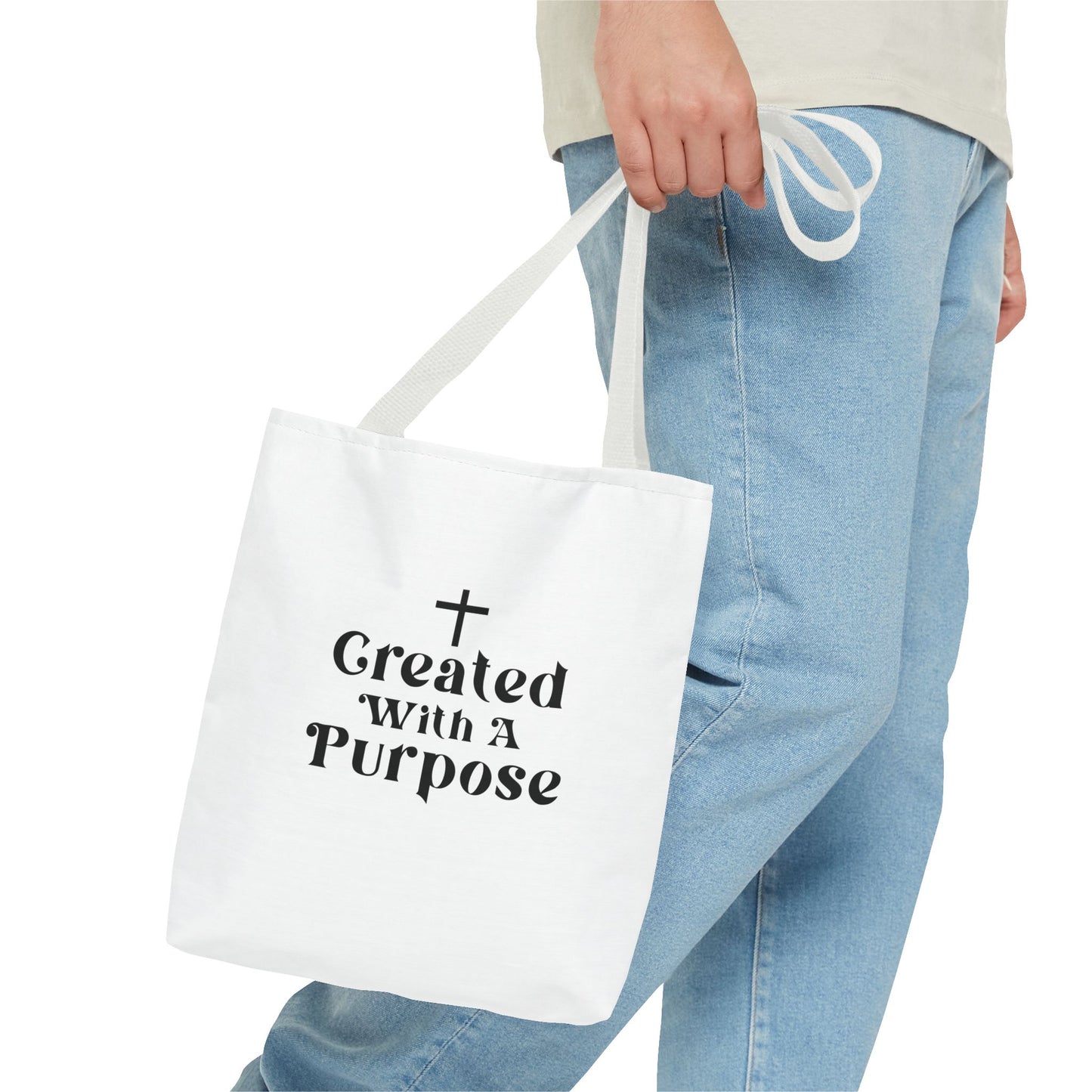 Created With A purpose tote bag