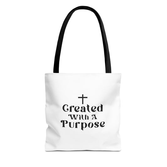 Created With A purpose tote bag