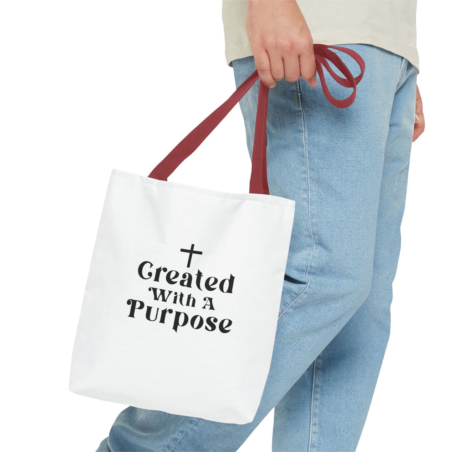 Created With A purpose tote bag