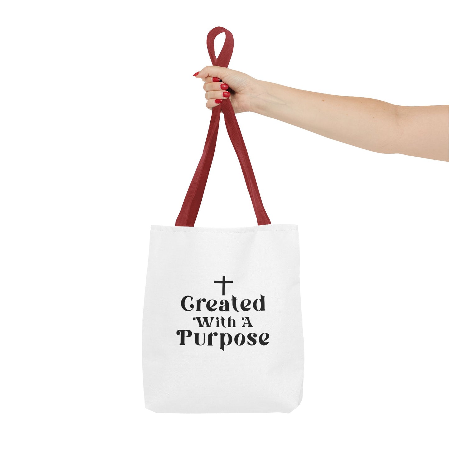 Created With A purpose tote bag