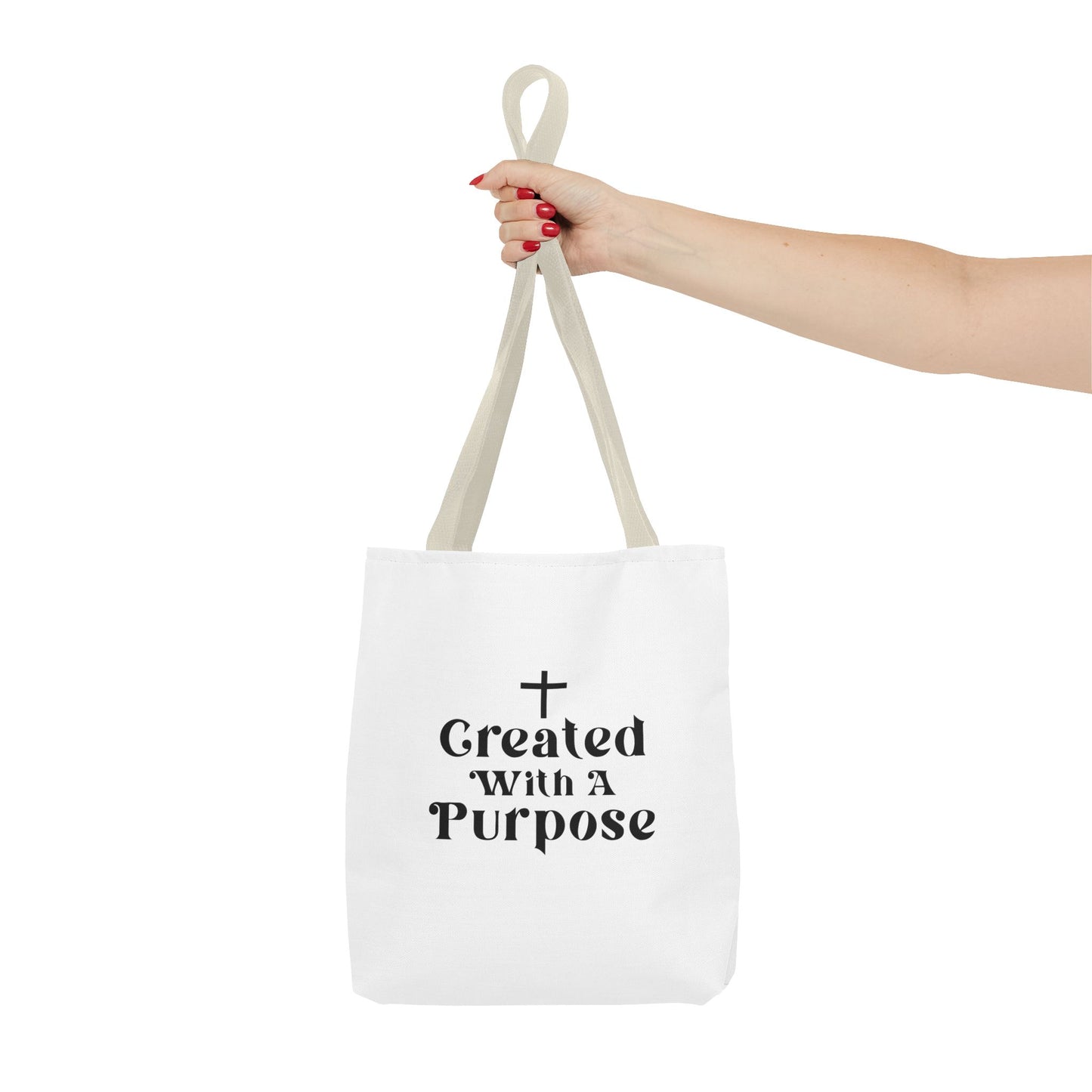 Created With A purpose tote bag