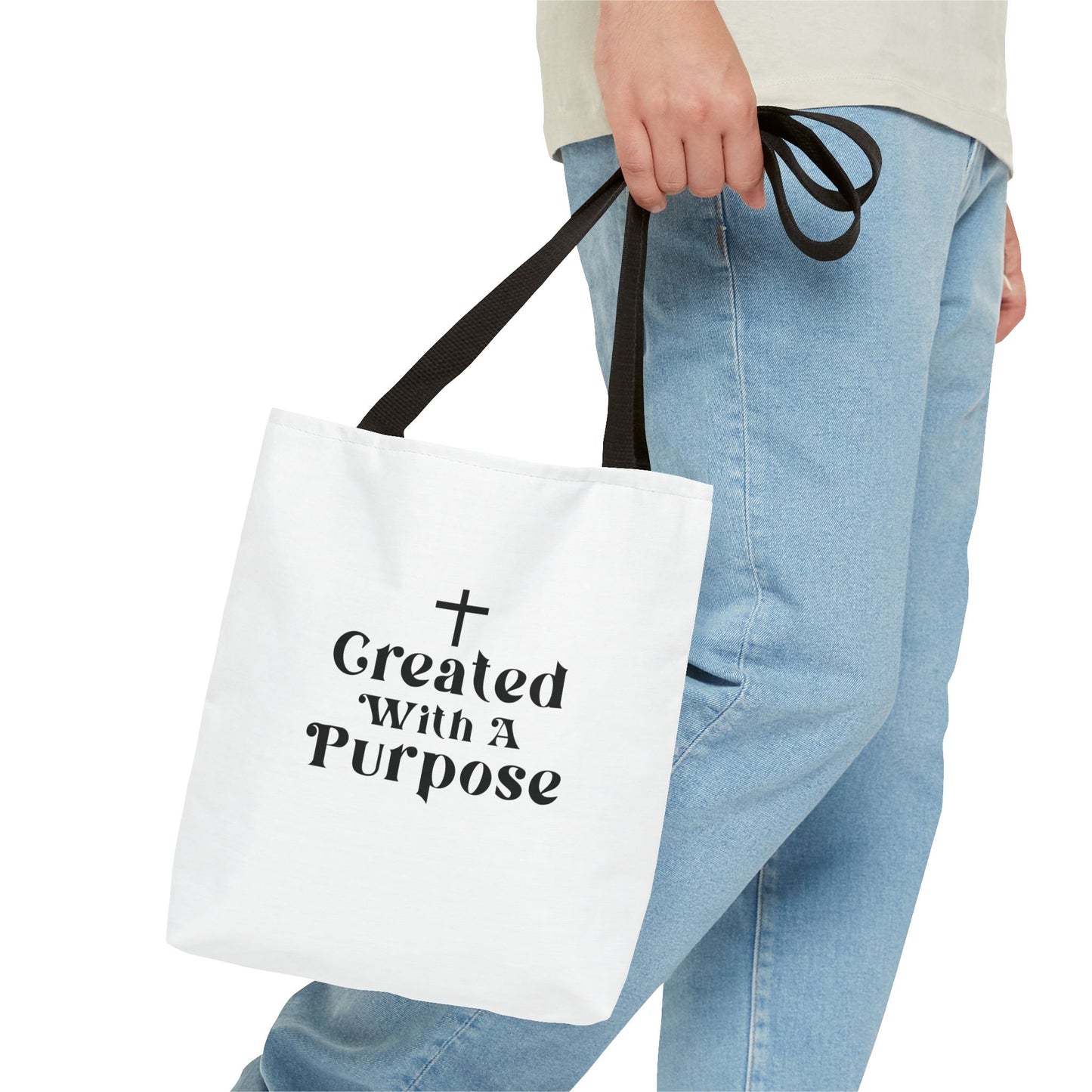 Created With A purpose tote bag