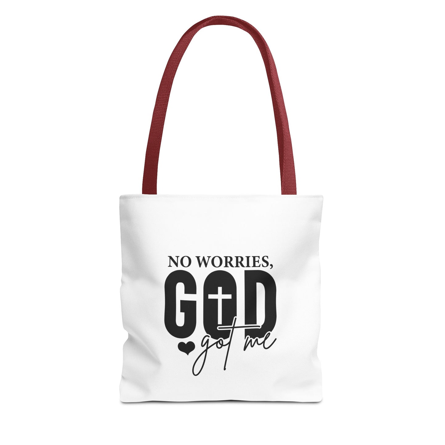 Inspirational Tote Bag - "No Worries, God Got Me"